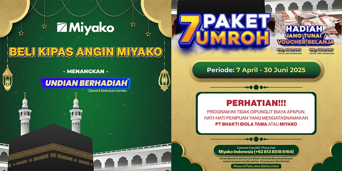Miyako Beri Hadiah Umroh Gratis, Wujud Apresiasi untuk Pelanggan Setia